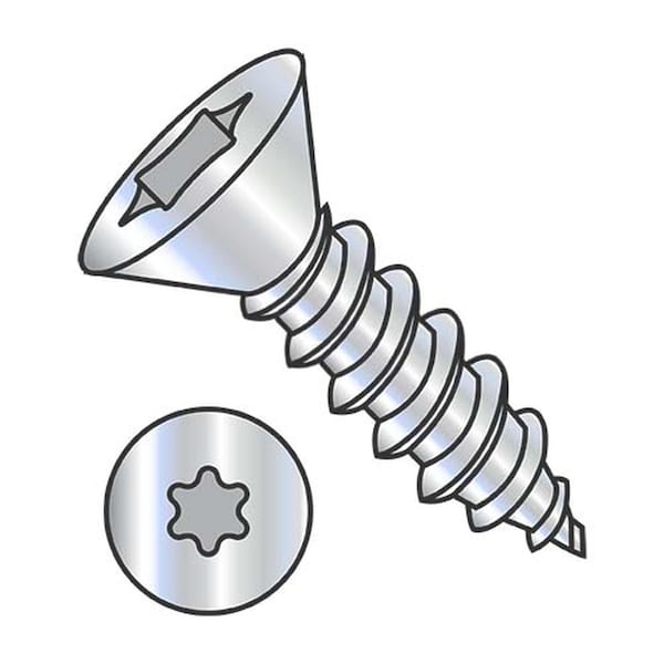 Usa Industrials Self-Drilling Screw, #8-18 x 5/8", Zinc Plated Steel Flat Head Torx Drive BULK-SCRW-14916 - main